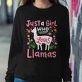Llama Just A Girl Who Loves Llamas Llama Lover Gift Sweatshirt Gifts for Her