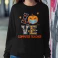 Love Computer Teacher Scary Halloween Costume - Funny School Sweatshirt Gifts for Her