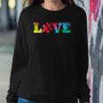 Love Puzzle Pieces Heart Autism Awareness Tie Dye Gifts Sweatshirt Gifts for Her