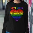 Love Wins Heart Sweatshirt Gifts for Her