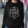Made In 1922 Aged To Perfection Vintage 100Th Birthday Sweatshirt Gifts for Her