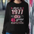 Made In 1977 Floral 45 Year Old 45Th Birthday Gifts Women Sweatshirt Gifts for Her