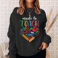 Made To Teach Design Cute Graphic For Men Women Teacher Men Women Sweatshirt Graphic Print Unisex Gifts for Her