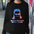 Make Mullets Great Again Funny 2020 Election American Flag Meaningful Gift Sweatshirt Gifts for Her