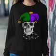 Mardi Gras Skull Jester Hat Sweatshirt Gifts for Her