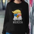 Merica Bald Eagle 4Th Of July Trump American Flag Funny Gift Sweatshirt Gifts for Her