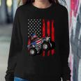 Monster Truck American Flag Racing Usa Patriotic Sweatshirt Gifts for Her