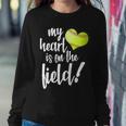 My Heart Is On The Field Baseball Player Sweatshirt Gifts for Her