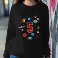 Outer Space 5 Years Old 5Th Birthday Boys Planets Astronaut Sweatshirt Gifts for Her
