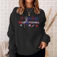 Paraprofessional Proud American Flag Fireworks 4Th Of July Men Women Sweatshirt Graphic Print Unisex Gifts for Her