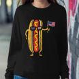 Patriotic Hot Dog American Flag Usa Funny 4Th Of July Fourth Sweatshirt Gifts for Her