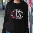 Peace Love Freedom For 4Th Of July Plus Size Shirt For Men Women Family Unisex Sweatshirt Gifts for Her