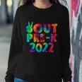 Peace Out Pregiftk 2022 Tie Dye Happy Last Day Of School Funny Gift Sweatshirt Gifts for Her