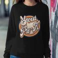 Peace Out Pregiftk Retro Graduation Happy Last Day Of School Funny Gift Sweatshirt Gifts for Her