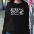People Who Think They Know Everything Graphic Design Printed Casual Daily Basic Sweatshirt Gifts for Her