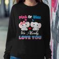 Pink Or Blue We Always Love You Funny Elephant Gender Reveal Gift Sweatshirt Gifts for Her