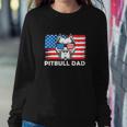 Pitbull Dad American Flag For 4Th Of July Sweatshirt Gifts for Her