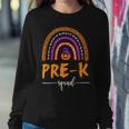 Pre-K Halloween Squad Leopard Rainbow Teacher Student Sweatshirt Gifts for Her