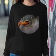 Pufferfish Eating A Carrot Meme Funny Blowfish Dank Memes Gift Sweatshirt Gifts for Her