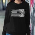 Raise Lions Not Sheep American Patriot Patriotic Lion Tshirt Graphic Design Printed Casual Daily Basic Sweatshirt Gifts for Her