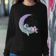 Relaxing Astronaut On The Moon Sweatshirt Gifts for Her