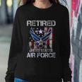 Retired Us Air Force Veteran Usaf Veteran Flag Vintage V2 Sweatshirt Gifts for Her