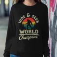 Retro Bigfoot Hide And Seek World Champion Sasquatch Sweatshirt Gifts for Her