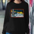 Retro Glacier National Park 80S Bear Graphic 80S Meaningful Gift Sweatshirt Gifts for Her