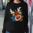 Rudolph Red Nose - Reindeer Closeup Christmas Tshirt Sweatshirt Gifts for Her