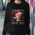 Santa Joe Biden Happy 4Th Of July Ugly Christmas Sweater Sweatshirt Gifts for Her
