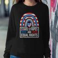 Stars Stripes &Amp Equal Rights Rainbow American Flag Feminist Sweatshirt Gifts for Her