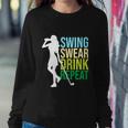 Swing Swear Drink Repeat Love Golf Funny Sweatshirt Gifts for Her