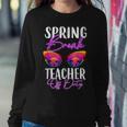 Teacher Relax Spring Beach Off Duty Break Beach Lover V2 Sweatshirt Gifts for Her
