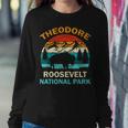 Theodore Roosevelt National Park North Dakota Buffalo Retro Sweatshirt Gifts for Her
