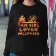 This Girl Loves Halloween Funny Hallloween Quote Sweatshirt Gifts for Her