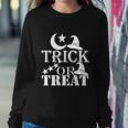 Trick Or Treat Funny Halloween Quote Sweatshirt Gifts for Her