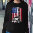 Trucker Trucker Best Truckin Dad Ever Usa Flag Driver Fathers Day_ Sweatshirt Gifts for Her
