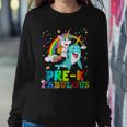 Unicorn Riding Narwhal Prek Fabulous Sweatshirt Gifts for Her