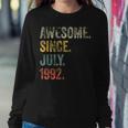 Vintage 1992 30Th Birthday Awesome Since July 1992 Sweatshirt Gifts for Her