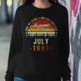 Vintage 31Th Birthday Awesome Since July 1991 Epic Legend Sweatshirt Gifts for Her