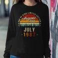 Vintage 35Th Birthday Awesome Since July 1987 Epic Legend Sweatshirt Gifts for Her