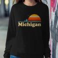 Vintage Retro Michigan Sunset Logo V2 Sweatshirt Gifts for Her