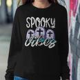 Vintage Spooky Vibes Halloween Art - Cemetery Tombstones Sweatshirt Gifts for Her
