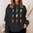 Vintage Thunder Leopard Zebra Animal Print Lightning Bolt Men Women Sweatshirt Graphic Print Unisex Gifts for Her