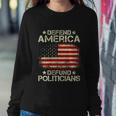 Vintage Usa Flag Defend America Defund Politicians Sweatshirt Gifts for Her