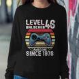 Vintage Video Gamer Birthday Level 46 Unlocked 46Th Birthday Sweatshirt Gifts for Her
