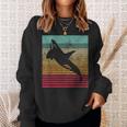 Whale Orca Retro Style Men Women Novelty Vintage Funny Gift Men Women Sweatshirt Graphic Print Unisex Gifts for Her