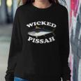 Wicked Pissah Bluefin Tuna Illustration Fishing Angler Gear Gift Sweatshirt Gifts for Her