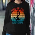 Wife Dibs On The Captain Funny Captain Wife Retro Sweatshirt Gifts for Her