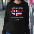 Womens Made In America With Norwegian Parts &8211 Norway And Usa Pride Sweatshirt Gifts for Her